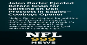 Jalen Carter ejected for spitting on Dak Prescott during Eagles vs Cowboys opener – NFL 999 NEWS