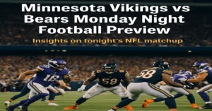 Minnesota Vikings vs Chicago Bears Monday Night Football preview at Soldier Field with fans in stadium