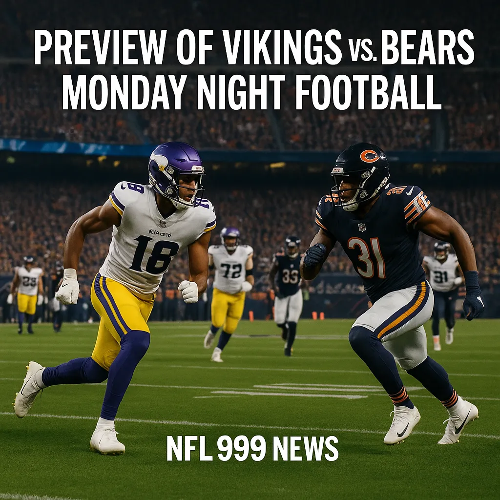 Minnesota Vikings vs Chicago Bears Monday Night Football at Soldier Field with fans filling the stadium — NFL 999 NEWS